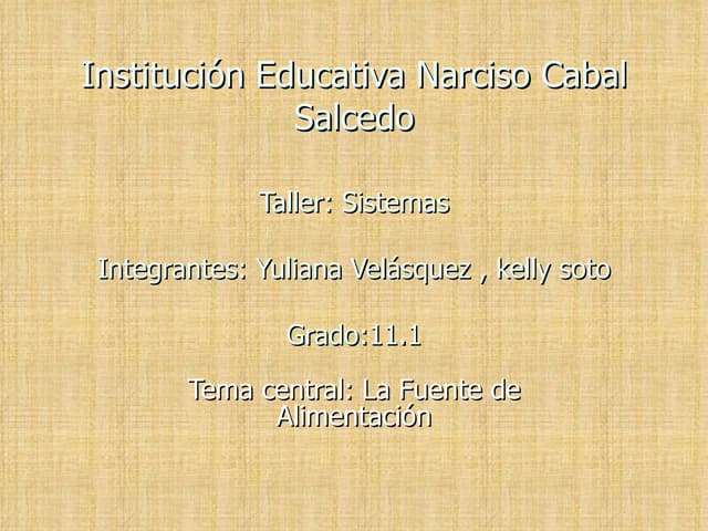 Trabajo de las fuentes de alimentacion