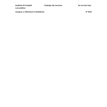 Trabajo de lectura en el mar hay cocodrilos 
