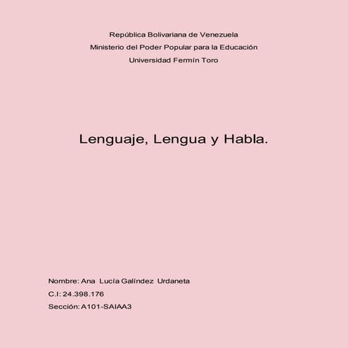 MAPA CONCEPTUAL SOBRE LA LENGUA, EL LENGUAJE Y EL HABLA. | DOCX