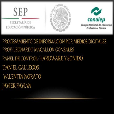 Trabajo de leo del panel de control