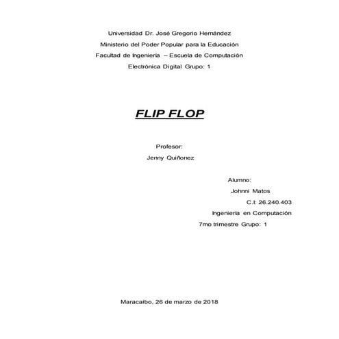 Trabajo del flip flop