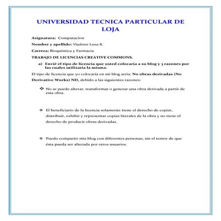 Trabajo de licencias creative commons