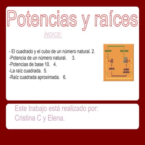 Trabajo del tema 5 realizado por  cristina c y elena .