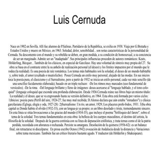 Trabajo de luis cernuda