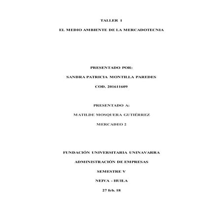 el medio ambiente de la mercadotecnia