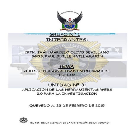 Trabajo de personalidad en armas de fuego