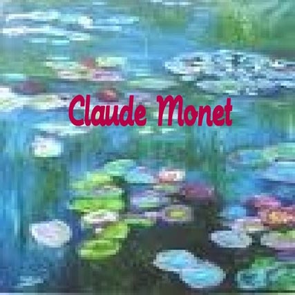 Trabajo de pintura, claude monet