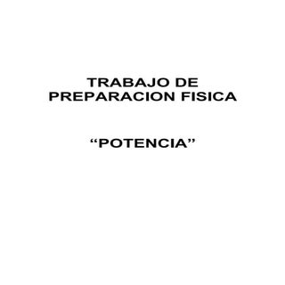 Trabajo De Potencia