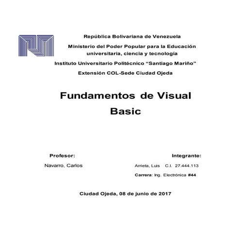 Trabajo de programacion (visual basic)