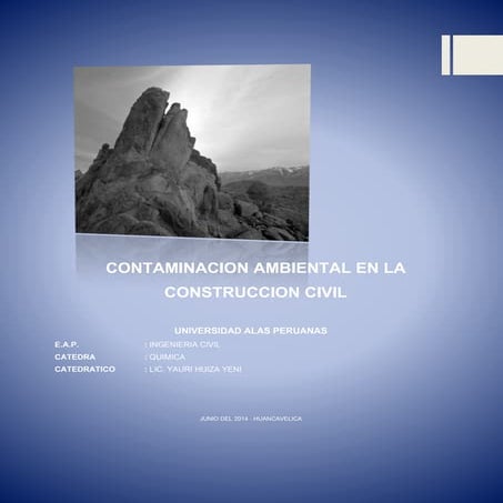 CONTAMINACION AMBIENTAL EN LA ING CIVIL