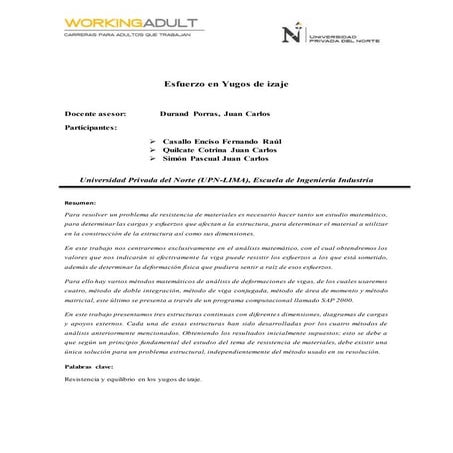 Trabajo de resistencia de materiales