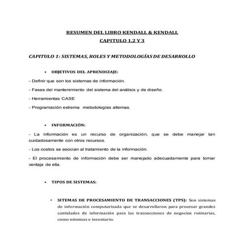 Trabajo de resumen de kendal