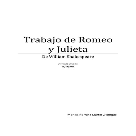 Trabajo de romeo y julieta literatura universal 