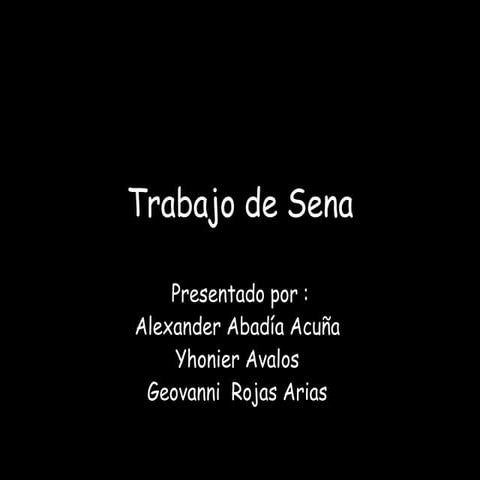 Trabajo de sena