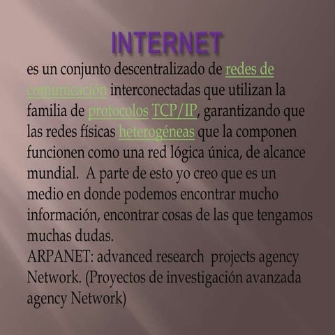 internet y sus componentes