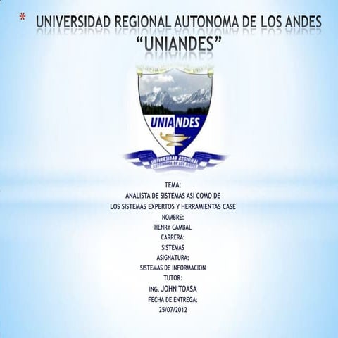 Trabajo de sistemas de informacion  analistas de sistemas