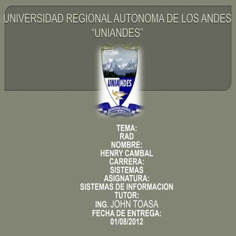 Trabajo de sistemas de informacion rad