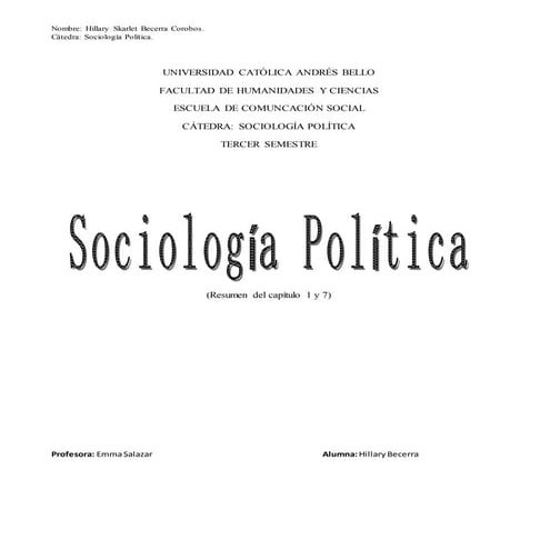 Trabajo de sociología política