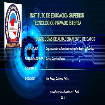 Tecnologías de Almacenamiento de Datos