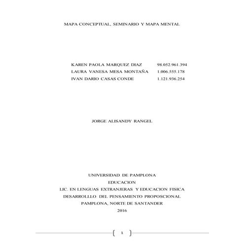 MAPA CONCEPTUAL, MAPA MENTAL Y SEMINARIO..