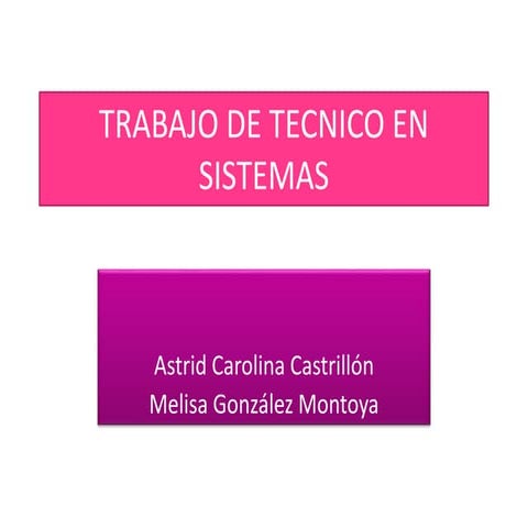 Trabajo de tecnico en sistemas 10 4