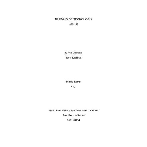 Trabajo de tecnología