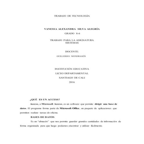 Trabajo de tecnología