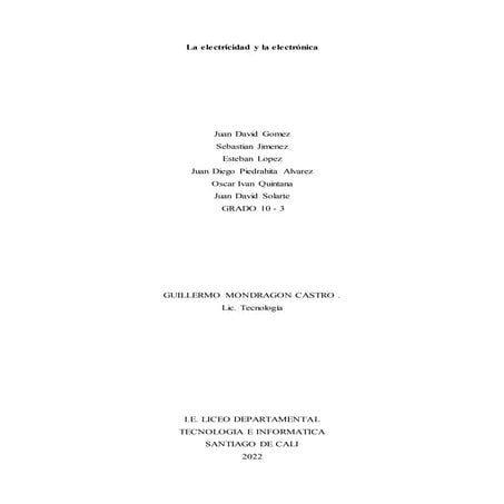 Trabajo de tecnologia 10-3 La electricidad y la electronica .docx