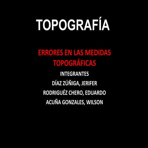 Errores en topografía ♥