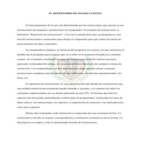 Trabajo de ureche nataly el repertorio de instrucciones