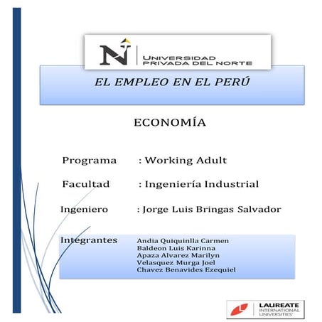 El empleo en el Perú 2015