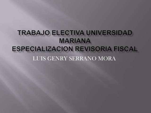 Trabajo electiva universidad mariana