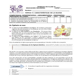 Trabajo en clase características de...