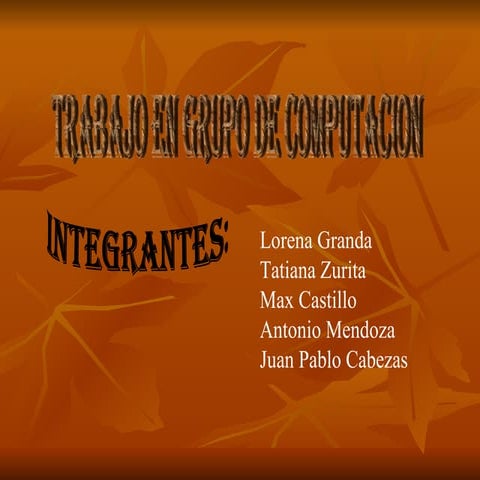 Trabajo En  G R U P O