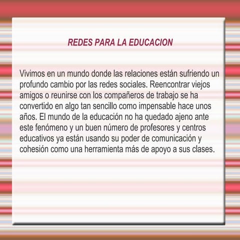 Trabajo en openn office inpress redes sociales en la educacion