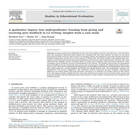 Trabajo en pares uniersitarios