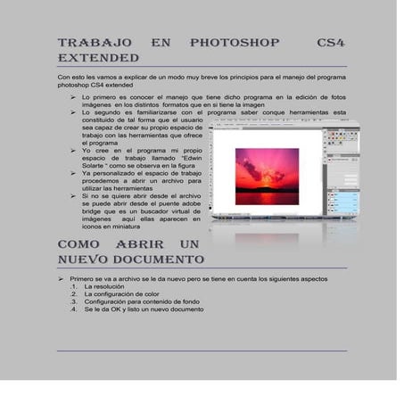Trabajo en photoshop  cs4 extended