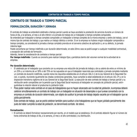 Modelo de contracto de trabajo en tiempo parcial | PDF