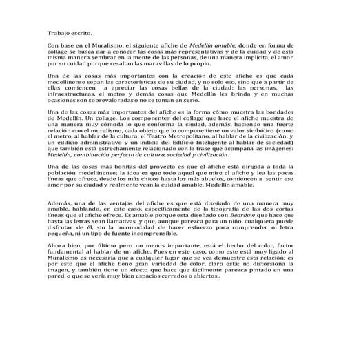 Trabajo escrito afiche 