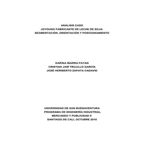 Trabajo escrito parcial ii caso