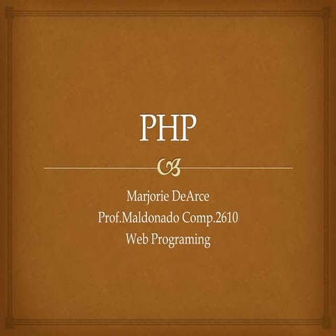 Trabajo especial (php)