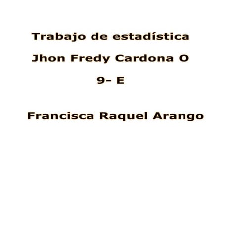 Trabajo estadistica completo