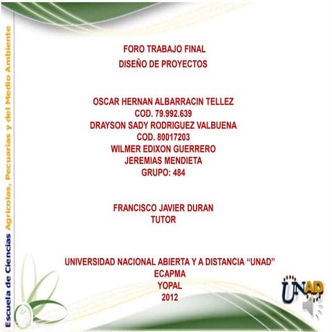 Diseño de proyectos