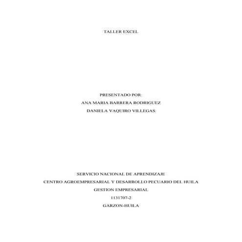 Trabajo excel