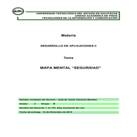 Mapa Mental "Seguridad"