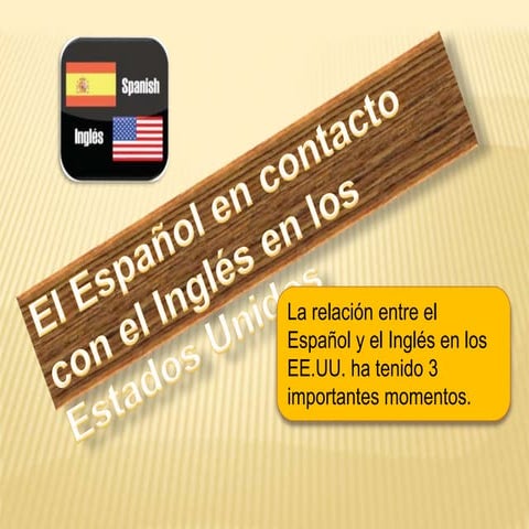El Español y el Ingles en EEUU