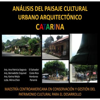 PAISAJE URBANO ARQUITECTONICO CATARINA