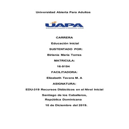 Trabajo final de recursos didácticos y tecnológicos