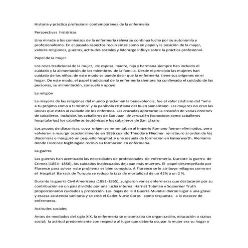 (Trabajo final )historia y práctica profesional contemporánea de la enfermería