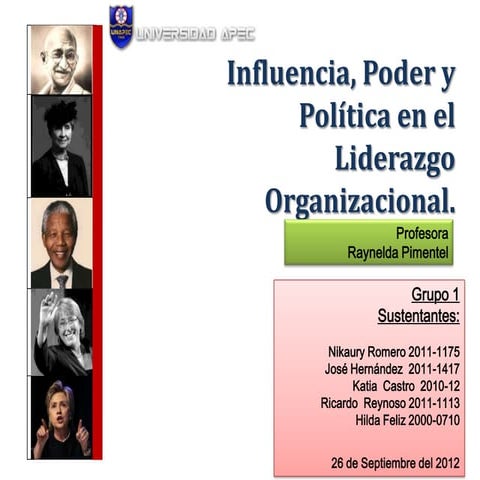 Trabajo final influenza, poder y politica en el liderazgo ...